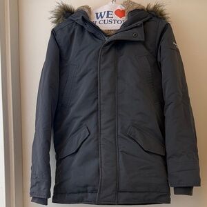 Abercrombie Kids Boy 11/12 Gray Puffer Jacket